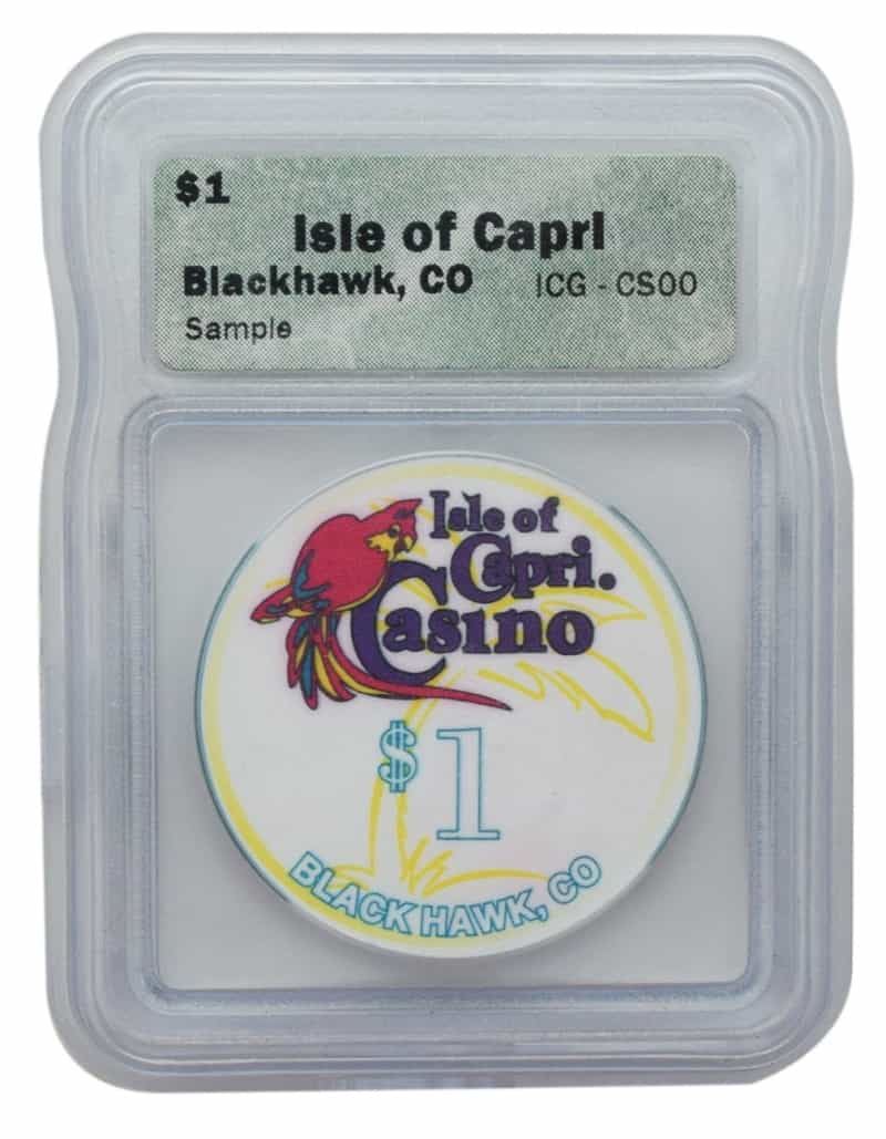 Isle Of Capri Casino Black Hawk Colorado $1 Slabbed Chip