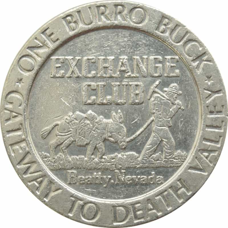 Exchange Club Casino Beatty Nv $1 Token 1966