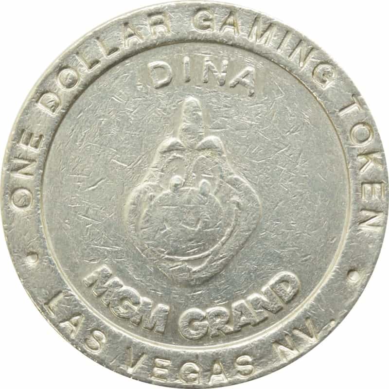 Mgm Grand Casino Las Vegas Nevada $1 "Dina" Token 1993