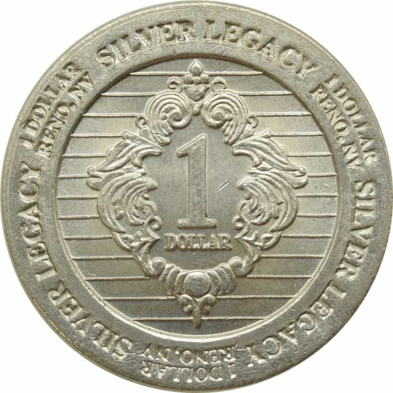Silver Legacy Casino Reno Nv $1 Token 1995