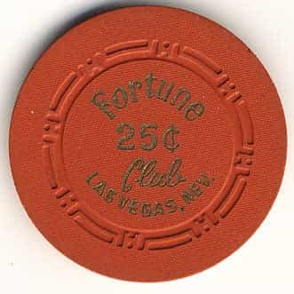 Fortune Club Casino Las Vegas Nevada 25 Cent Chip 1953