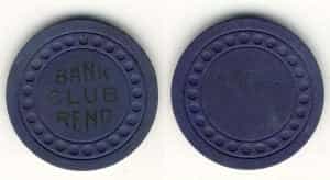 Bank Club Casino Reno Nevada $25 Chip 1948
