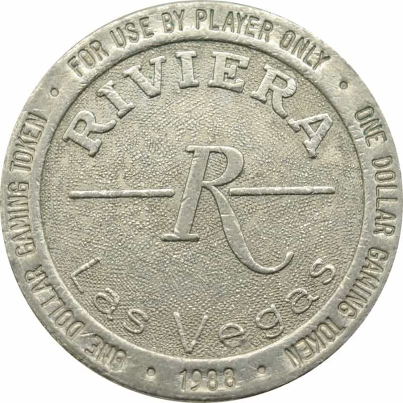 Riviera Casino Las Vegas Nv $1 Token 1988