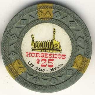 Horseshoe Club Casino Las Vegas Nevada $25 Chip 1961