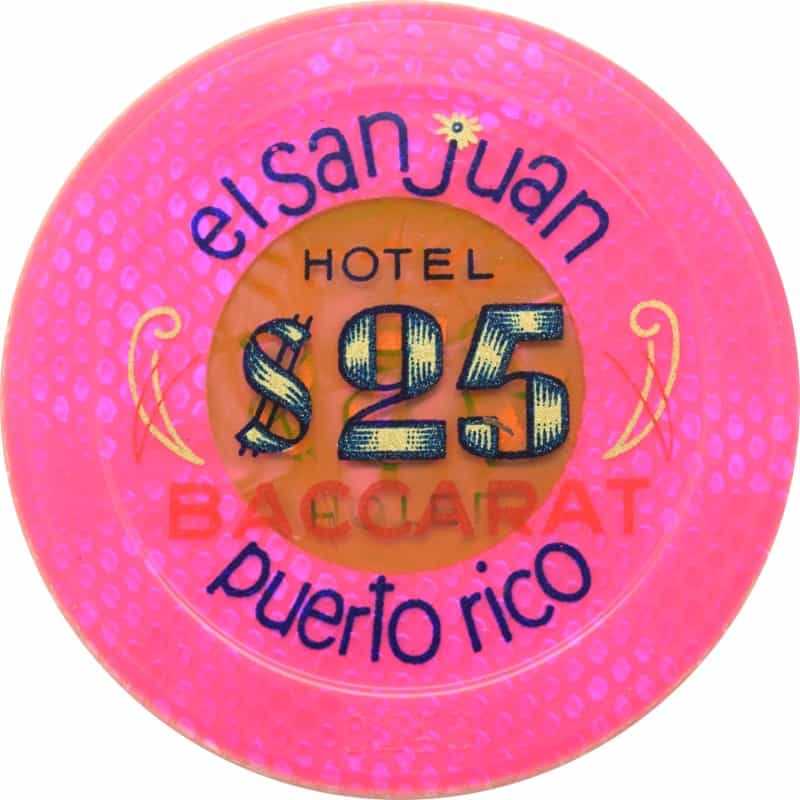 El San Juan Hotel Casino Isla Verde Puerto Rico $25 Baccarat Jeton 54Mm