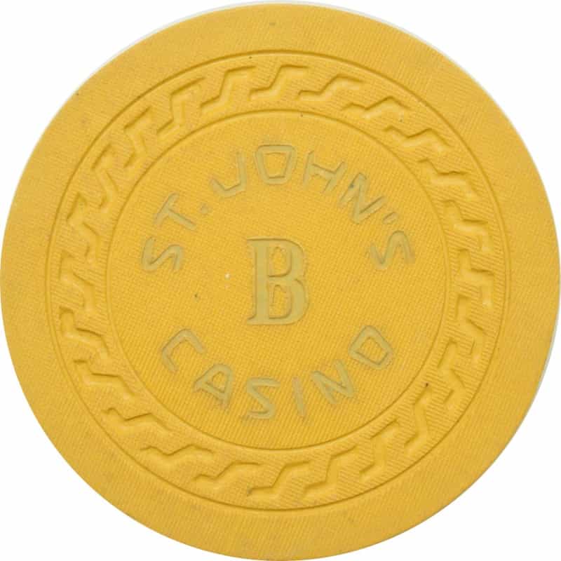 St. John's Casino Havana Cuba Mustard B Roulette Chip