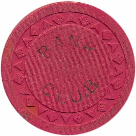 Bank Club Casino Reno Nevada Red Chip 1951