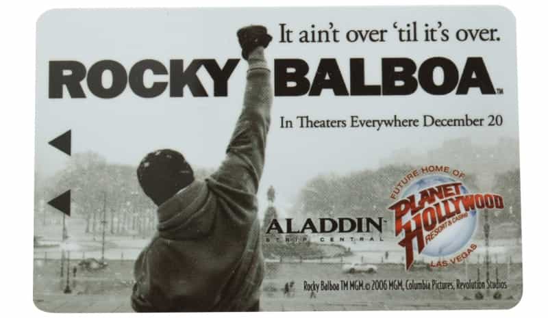 Aladdin Casino Las Vegas Nevada Rocky Balboa Movie Hotel Room Key