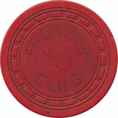 Frontier Club Casino Las Vegas Nevada $5 Chip 1940s