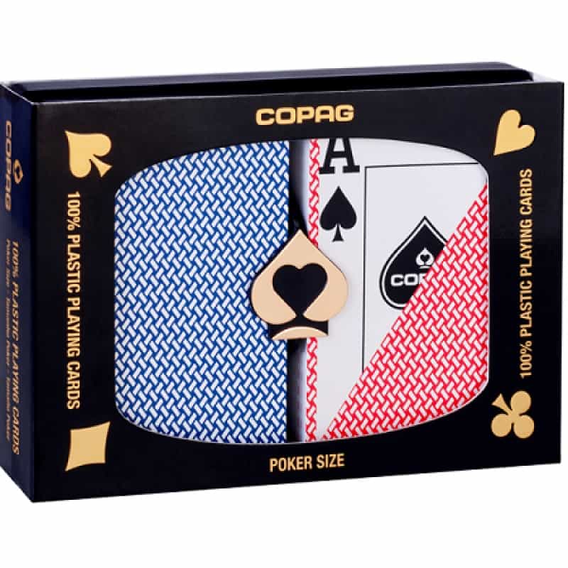 Copag Export Red/Blue Poker Size 2 Deck Setup - Jumbo