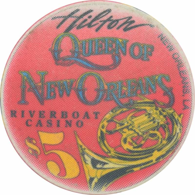Hilton Queen Of New Orleans Riverboat Casino New Orleans Louisiana $5 Chip