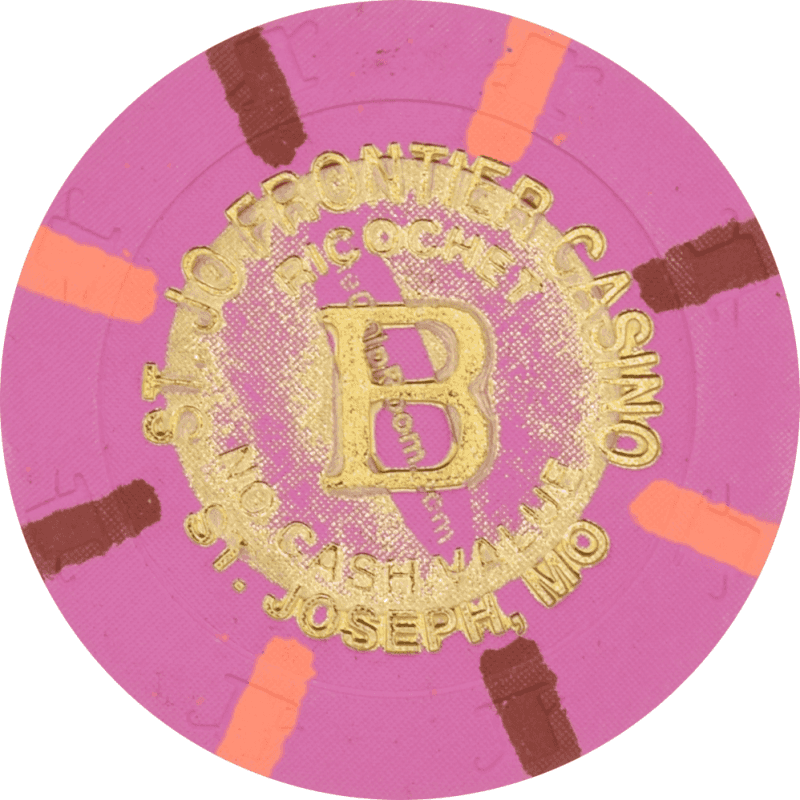 St. Jo Frontier Casino St. Joseph Missouri Roulette B Pink Spotted Chip