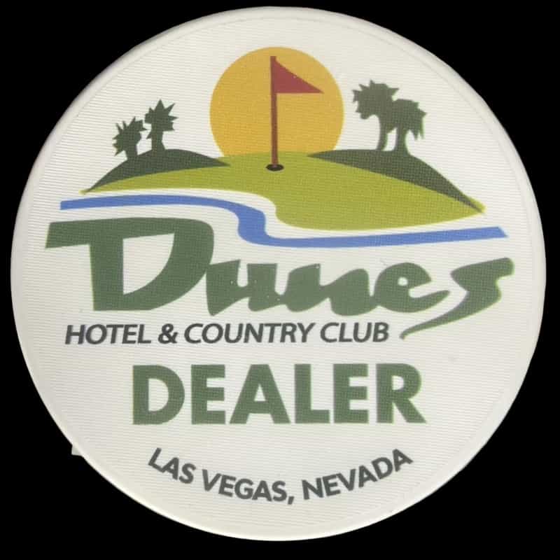 Dunes Casino Commemorative 2" Ceramic Dealer Button