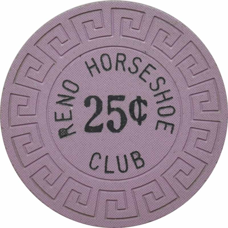 Horseshoe Club Casino Reno Nevada 25 Cent Chip 1973