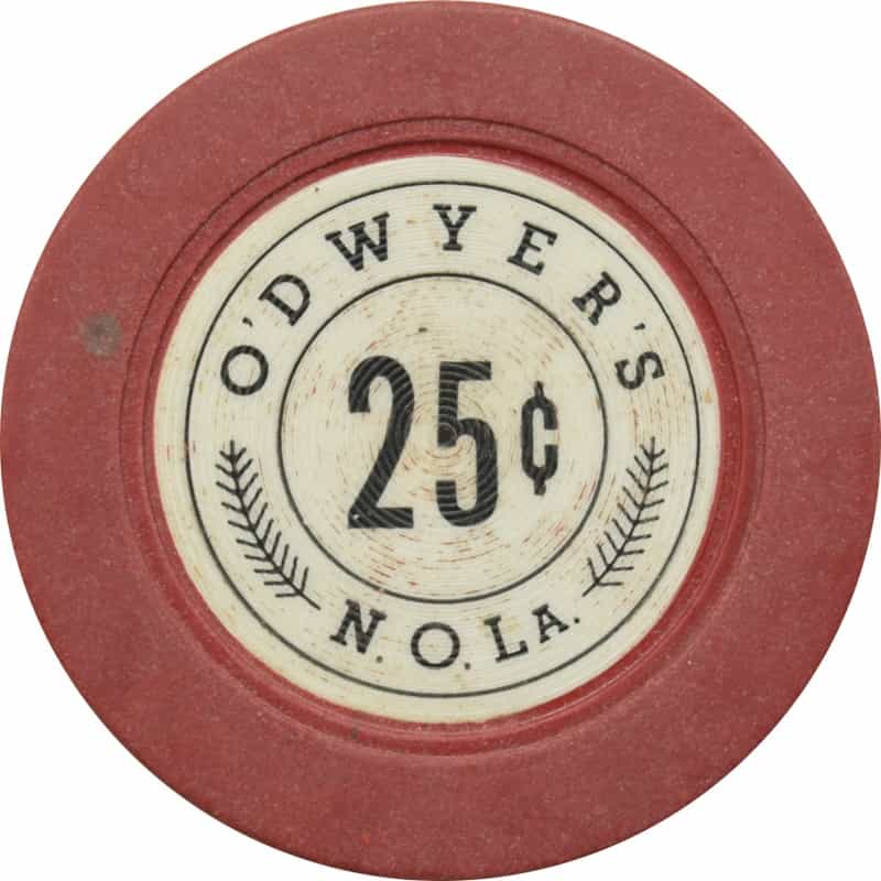 O'dwyer's Illegal Casino New Orleans Louisiana 25 Cent Chip