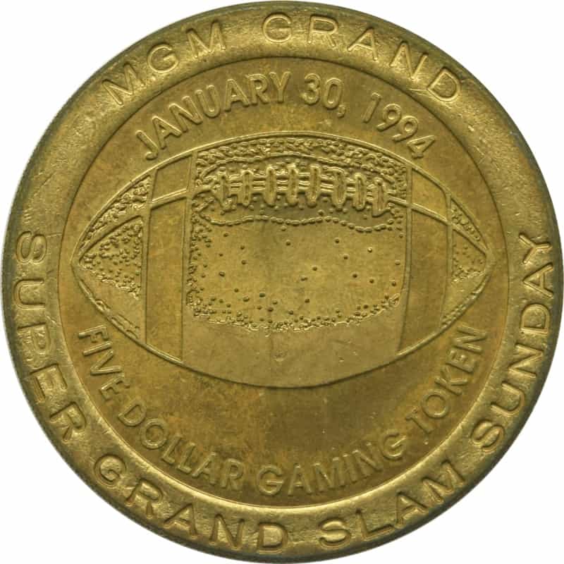 Mgm Grand Casino Las Vegas Nevada $5 Token 1994