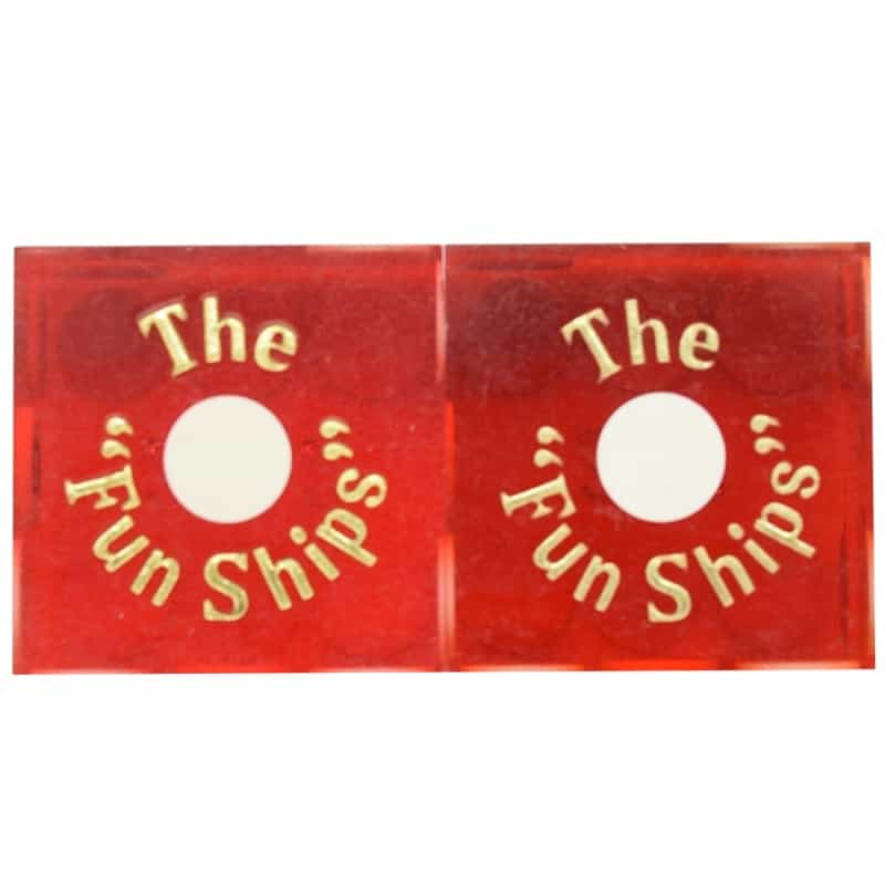 The Funships Cruise Lines Pair Of Used Dice