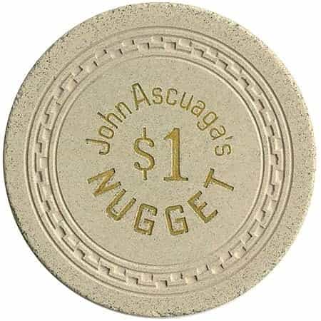 Nugget John Ascuaga's Casino Sparks Nevada $1 Chip 1960