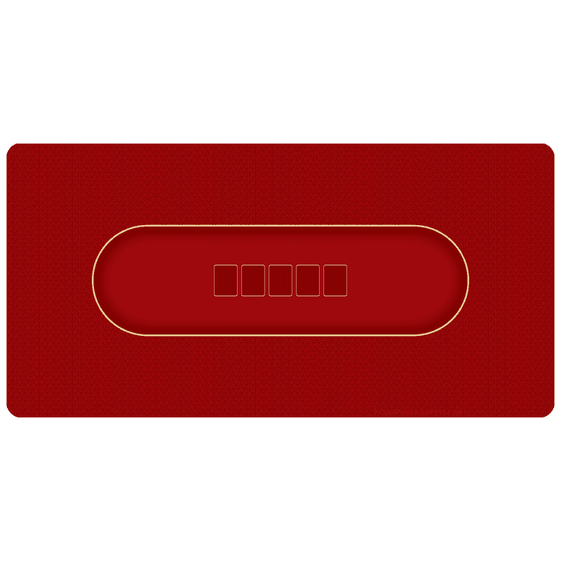 Red Poker Table Top Rollout Mat