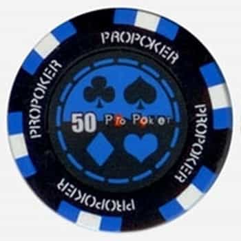 Pro Poker Clay Poker Chips 13.5G Sold By The Roll - $50