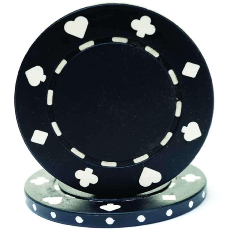 Black 11.5 Gram Suited Chip Sold By The Roll