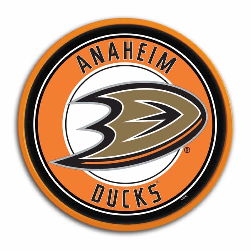 Anaheim Ducks: Modern Disc Wall Sign