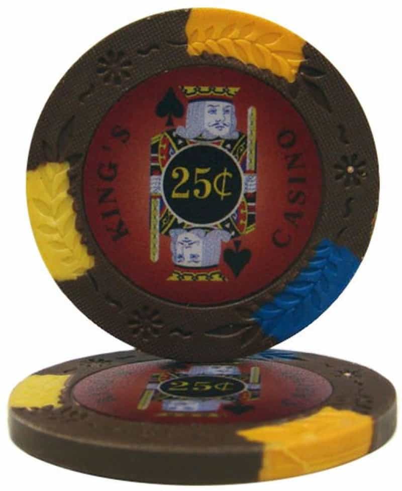 King's Casino Series 14 Gram Pro Clay - $0.25 Sold By The Roll 25 Pcs. Per Roll