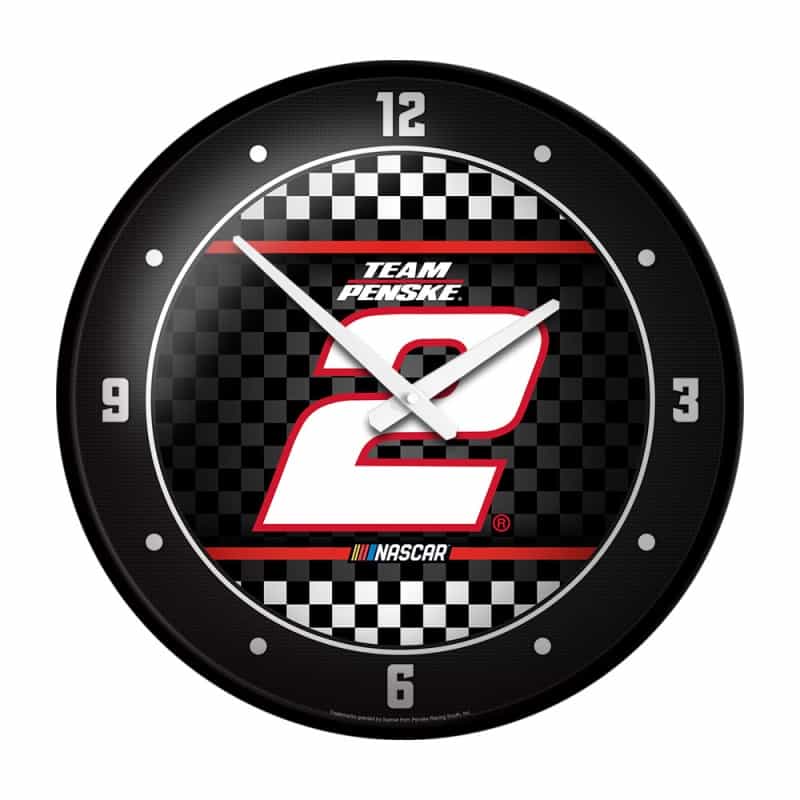 Austin Cindric: Checkered Flag - Modern Disc Wall Clock