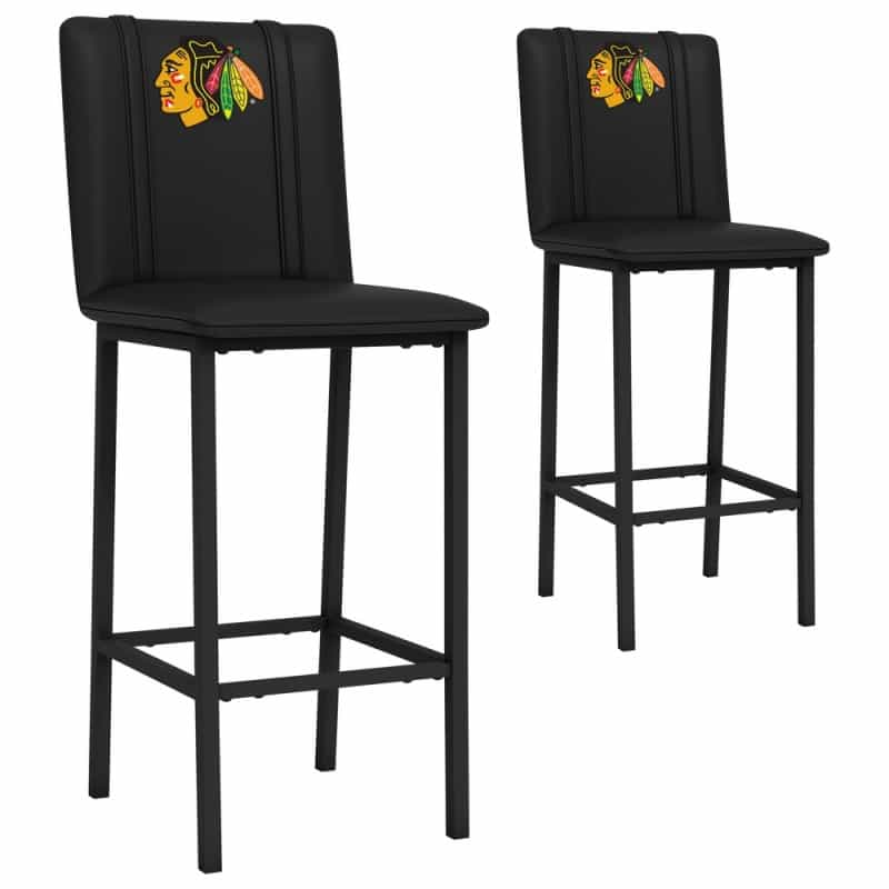 Bar Stool 500 With Chicago Blackhawks Logo Set Of 2