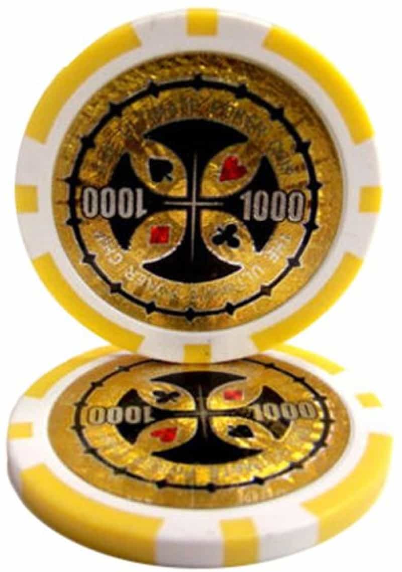 The Ultimate Poker Chip Series 14 Gram - $1000 Sold By The Roll 25 Pcs. Per Roll