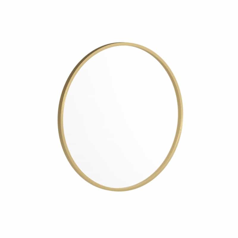 Julianne 24" Round Gold Metal Framed Wall Mirror - Large Accent Mirror For Bathroom, Vanity, Entryway, Dining Room, & Living Room