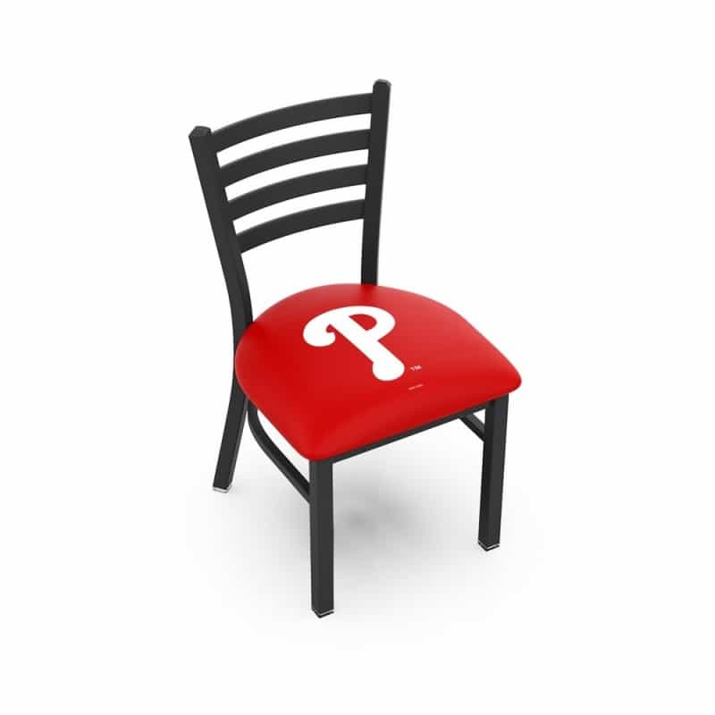 L00418 Philadelphia Phillies 18" Chair With Black Wrinkle Finish