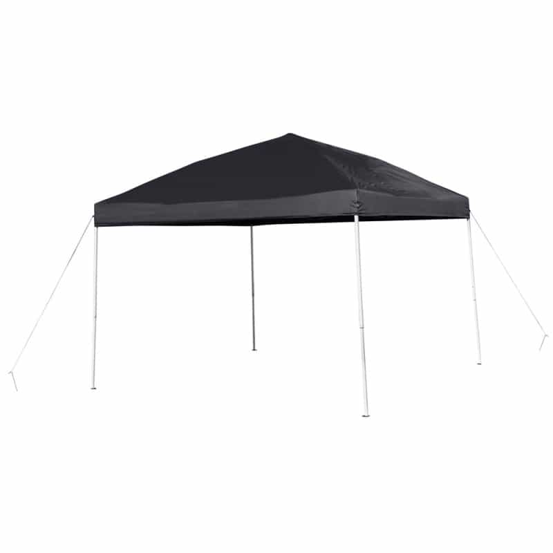 Harris 10'X10' Black Outdoor Pop Up Event Slanted Leg Canopy Tent With Carry Bag