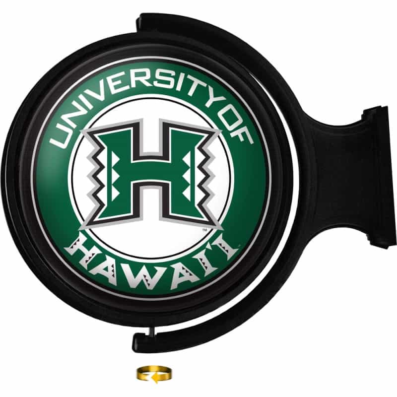 Hawaii Warriors: Original Round Rotating Lighted Wall Sign