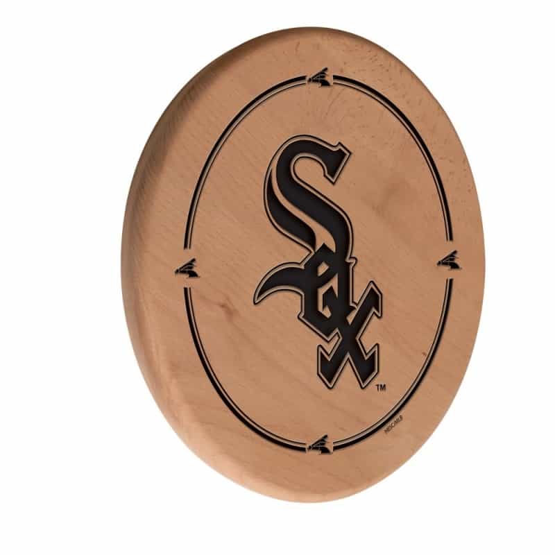 Chicago White Sox 13" Laser Engraved Solid Wood Sign By Holland Bar Stool Co