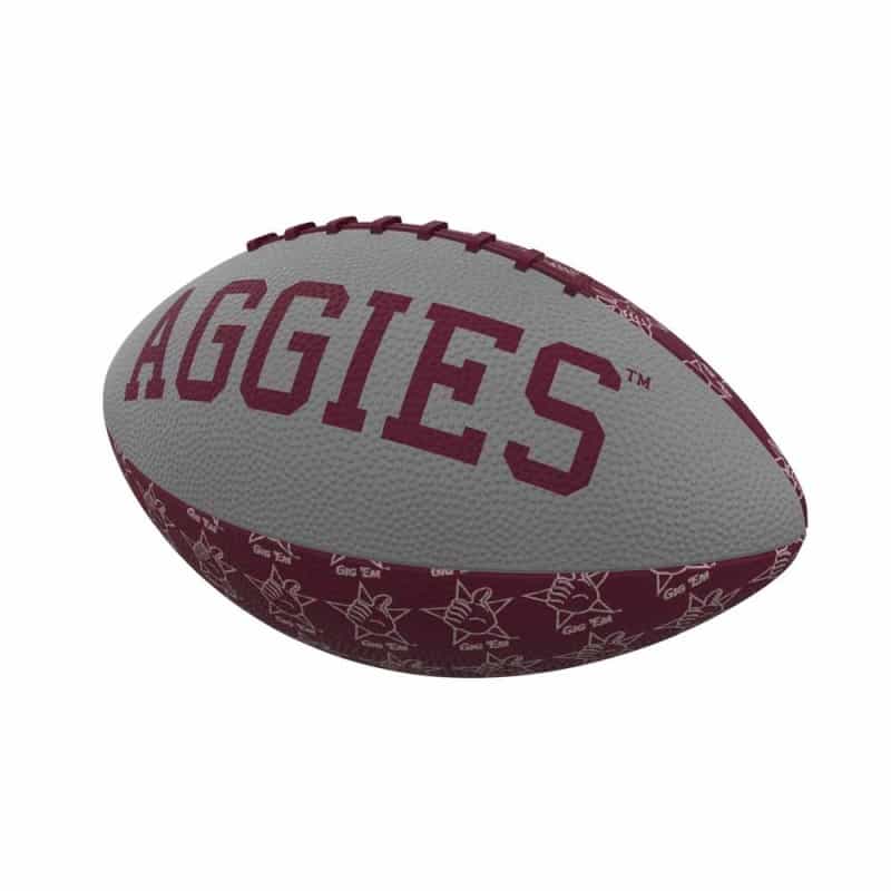 Tx A&M Repeating Mini-Size Rubber Football