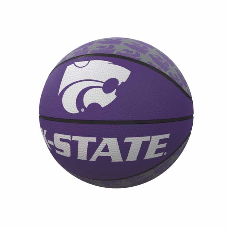 Ks State Repeating Logo Mini-Size Rubber Basketball