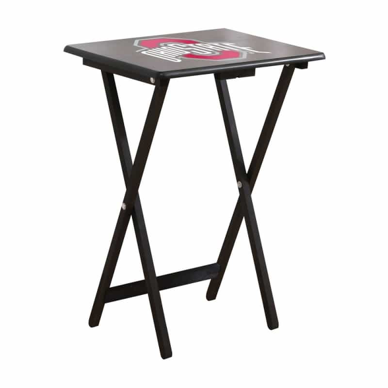 Ohio State Tv Trays W/Stand