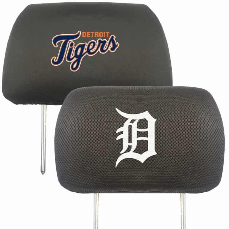 Detroit Tigers Embroidered Head Rest Cover Set - 2 Pieces
