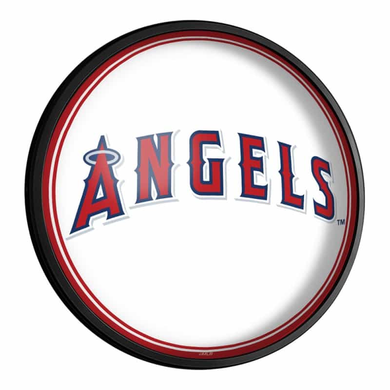Los Angeles Angels: Logo - Round Slimline Lighted Wall Sign