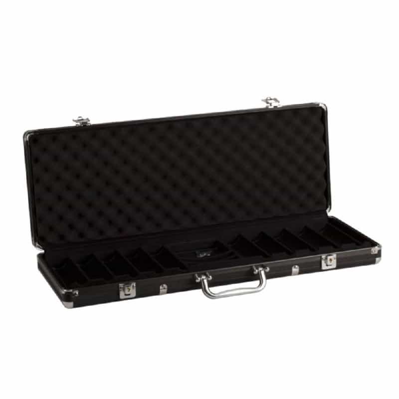 500 Chips Black Aluminum Poker Case