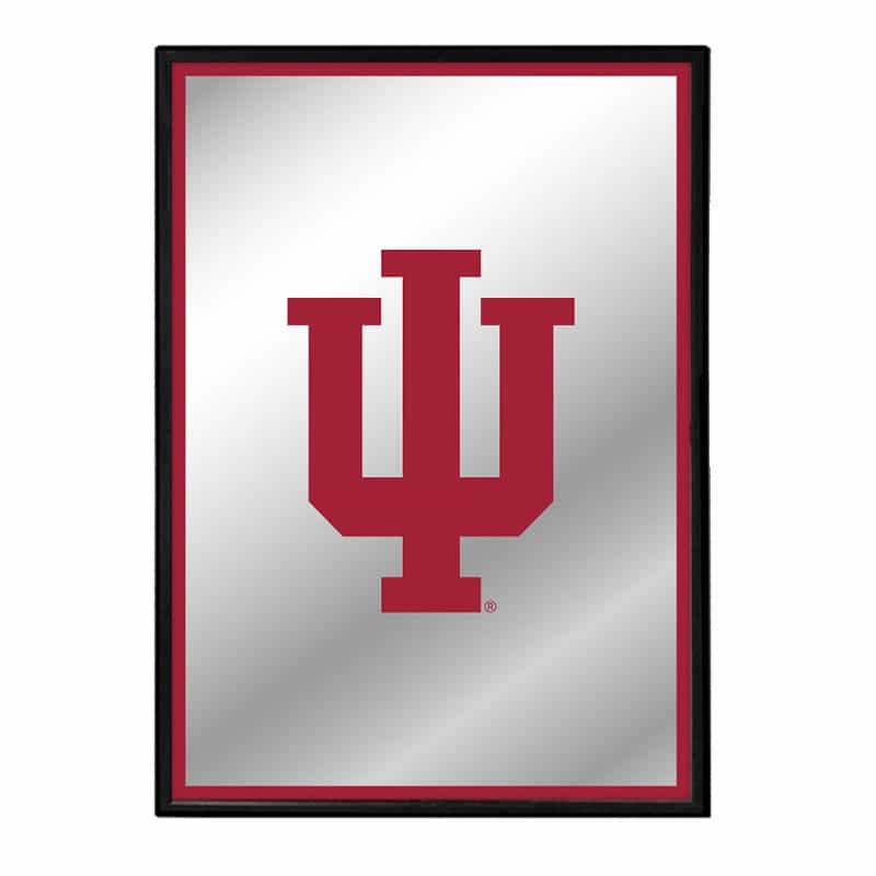 Indiana Hoosiers: Logo - Framed Mirrored Wall Sign