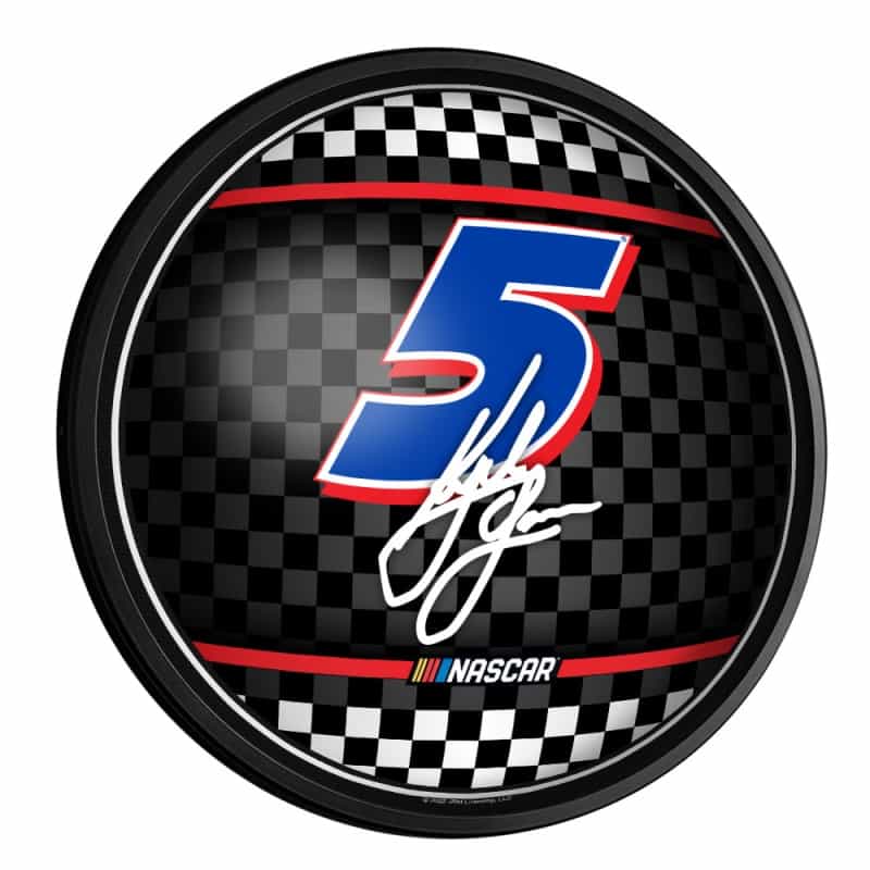 Kyle Larson: Round Slimline Lighted Wall Sign