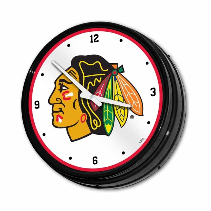 Chicago Blackhawks: Illuminated Retro Diner Wall Clock