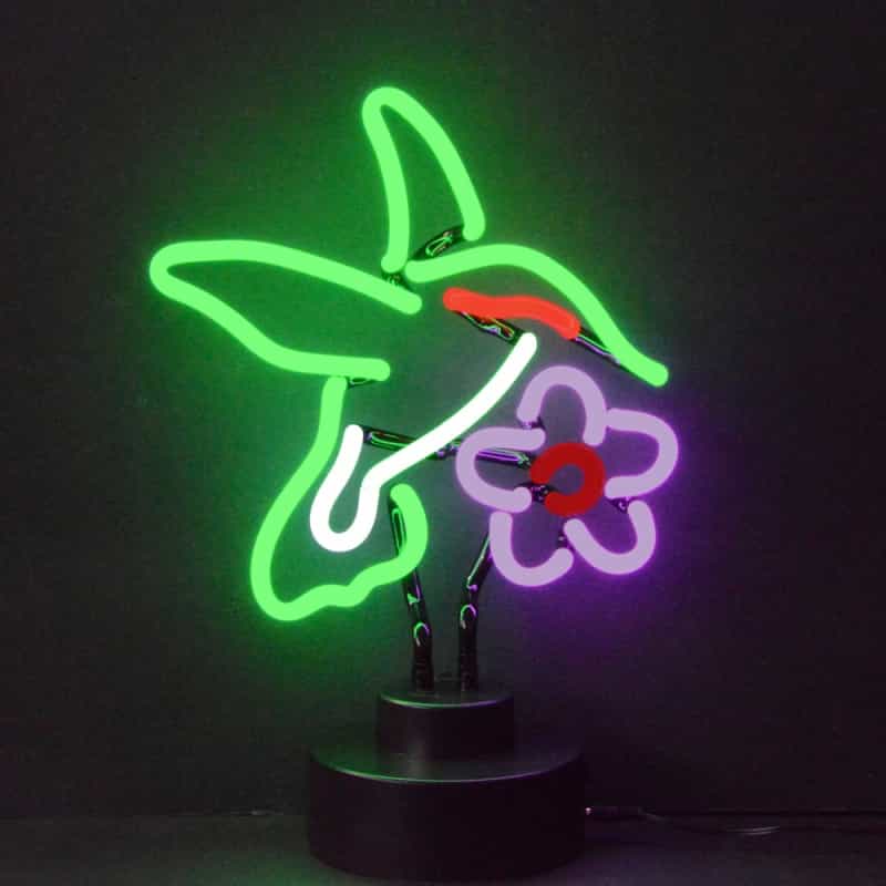 Hummingbird Neon Sculpture 11" X 14" X 6"