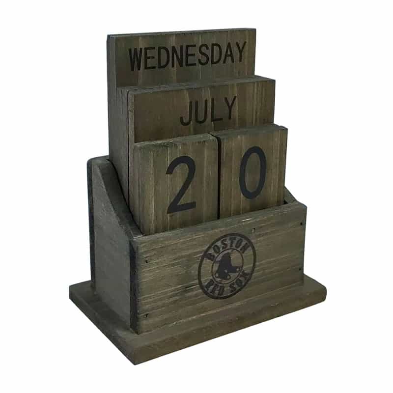 Boston Red Sox Wood Block Calendar