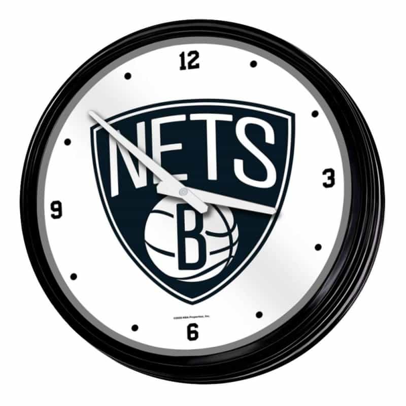 Brooklyn Nets: Retro Lighted Wall Clock