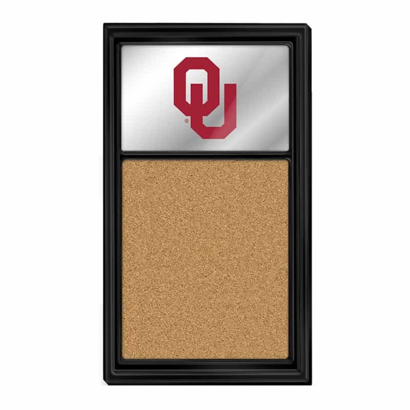 Oklahoma Sooners: Mirrored Cork Note Board