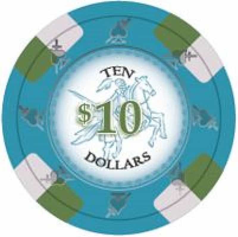 Poker Knights Series Clay Poker Chips 13.5G Roll Of 25 Chips - $10