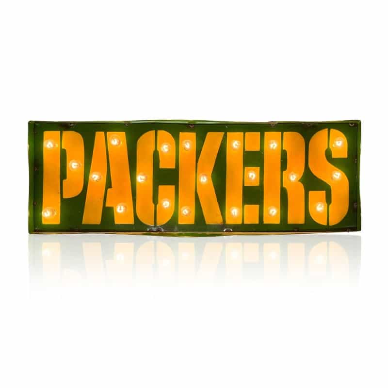 Green Bay Packers Lighted Recycled Metal Street Sign